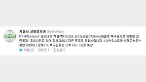 서울시 “석촌역 사거리 물바다…복구 완료 오후 6~7시 예상”