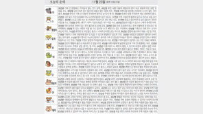 [오늘의 운세/11월23일]
