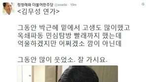 정청래, 김무성 대선 불출마 선언에…“그동안 많이 웃었소. 잘 가시오”