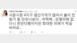서유리 “대구 서문시장 화재, 인명피해 없어 천만다행…최대한 피해 적길”