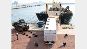 유사시 동원선박 실제 탑재훈련