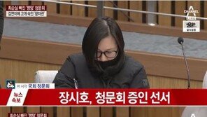 장시호 마스크 쓰고 청문회 입장…김성태 “얼굴을 왜 가립니까!” 호통