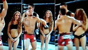 ‘짐승’ 별명 격투기 선수, 판정패에 분노해 라운드 걸 얼굴을 ‘퍽!’