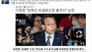 이정현 “탄핵 지금이라도 중지”…이재명 “박근혜 구속과 동시에 정계은퇴했으면”