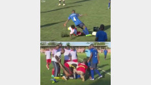 [영상]‘백태클’에 걸려 넘어진 축구선수 심장마비로 사망…선수들 ‘충격’