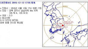 경주서 규모 3.3 지진…기상청 “피해 없을 것 예상”