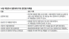 14일 ‘靑-최순실 의료게이트’ 국정조사 청문회