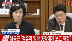 “이대 떠나라” 장제원 청문회 질의 반응 ‘극과 극’