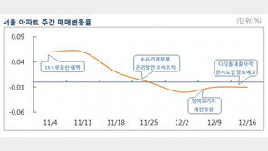‘서울 아파트 가격, 3주 연속 하락’…재건축이 내림세 견인