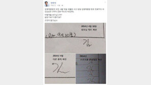 “사인, 같은가요 다른가요?”…안민석, ‘김영재의원 현장조사’ 압수물 공개