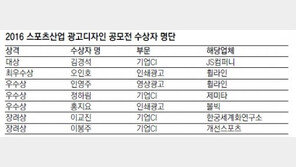 [공기업 감동경영]2016 스포츠산업 광고디자인 7개 작품 영예