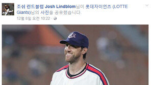 前 롯데맨 린드블럼, 피츠버그와 마이너 계약…3년만의 美리그 귀환