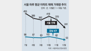 강남 재건축도 급매물 홍수… 부동산 시장 ‘지갑’ 닫혔다