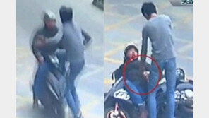 “내 폰 내놔!” 오토바이 탄 절도범 ‘날아 차기’로 제압 ‘쿵푸 트럭운전사’ 영상