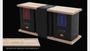 [서울산업진흥원]‘우드 패키지’에 ‘차·두텁떡’ 포장 100% 국산 원료… 고급 설 선물 제격