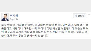 박지원 “주사 아줌마, 기치료 아줌마? 靑 아줌마 전성시대”