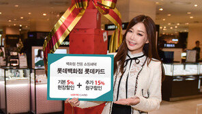 롯데카드, 롯데백화점 결재시 5% 할인 e-쿠폰·15% 청구 할인