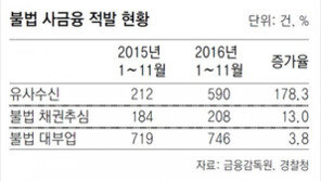 투자사기 판쳐… 작년 590건 적발, 1년새 2.8배로