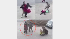 길거리 여친 무차별 폭행 男…용감한 시민 나타나자 줄행랑