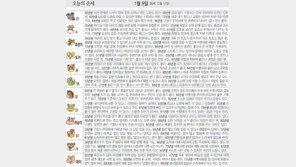 [오늘의 운세/1월9일]