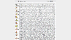 [오늘의 운세/1월15일]