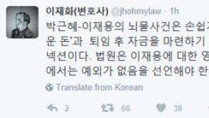 이재용 영장심사, 이재화 “법원, 재벌·권력 법 앞에 예외없음 선언해야”