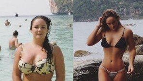 “너무 뚱뚱해” 전 남친 말에 65kg 감량 ‘몸짱녀’…“술 끊은 게 비결”