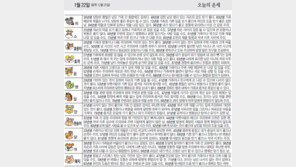 [오늘의 운세/1월22일]