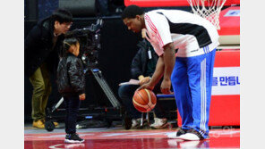 [포토] 크레익 ‘딸과 농구 대결~’