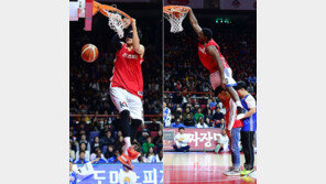 재밌다! 도깨비 퍼포먼스…놀랍다! 마법같은 덩크슛