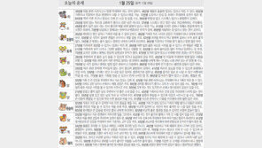 [오늘의 운세/1월25일]
