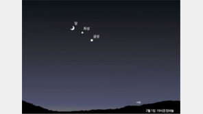 2월 1일 서쪽 하늘에 달-화성-금성 나란히…“맨눈으로도 관측 가능”