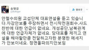 송영길, “안철수 대표연설, 분명한 메시지가 안 보인다” 비판