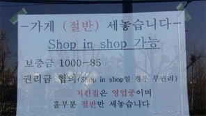 “장사 안돼서” “가게 얻을 돈 없어서”… 불황속 ‘가게 쪼개기’