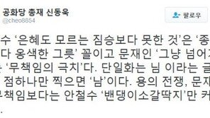 ‘광주 간 안철수’ 신동욱, “안철수, ‘밴댕이소갈딱지’만 커졌다"