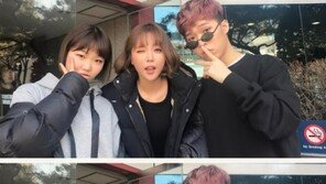 홍진영 “나 이모뻘 맞음?”…악동뮤지션 사이에서 발랄한 윙크