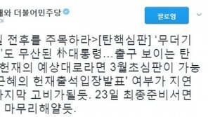 정청래 “탄핵심판 출구 보인다…朴 대통령 헌재 출석 여부가 고비”