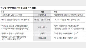 “은산분리 완화땐 대기업 사금고 우려” “금융 혁신 위해 필요”