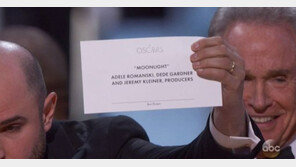 작품상 ‘라라랜드’→‘문라이트’ 정정, 역대급 해프닝…아카데미 시상식 오점
