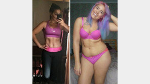 날씬→뚱뚱 ‘비포 앤 애프터’ 사진 공개 女 “지금이 더 행복”