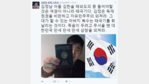 신동욱 “김한솔, 父 복수는 태극기 휘날리는 것…만세 삼창 외쳐라”
