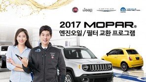 FCA코리아, ‘모파 엔진오일·필터 교환 프로그램’ 출시