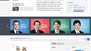 [알립니다] 동아닷컴  ‘선택! 2017 대통령 선거’ 페이지 서비스