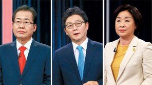 자기 할말만 하고 질문도중 끼어들고… 중구난방 5자 토론 