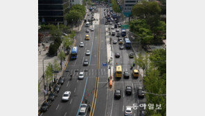 새문안로 중앙버스전용차로 막바지 공사
