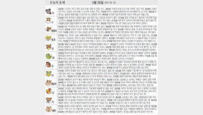 [오늘의 운세/4월26일]