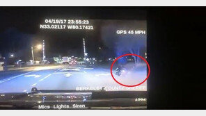 단속 피해 달아나던 오토바이, 경찰차와 충돌해 사망…경찰, 영상 공개