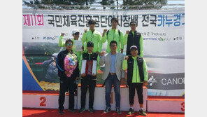 국민체육진흥공단 카누팀 전국대회 준우승