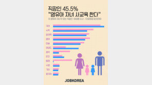 영유아 사교육비용 월 평균 34만원…사교육 과목 1위는?
