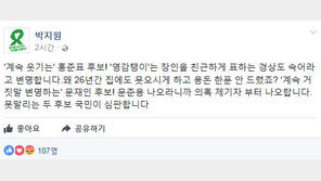 박지원 “영감탱이, 장인 친근하게 표하는 속어? ‘계속 웃기는’ 홍준표”